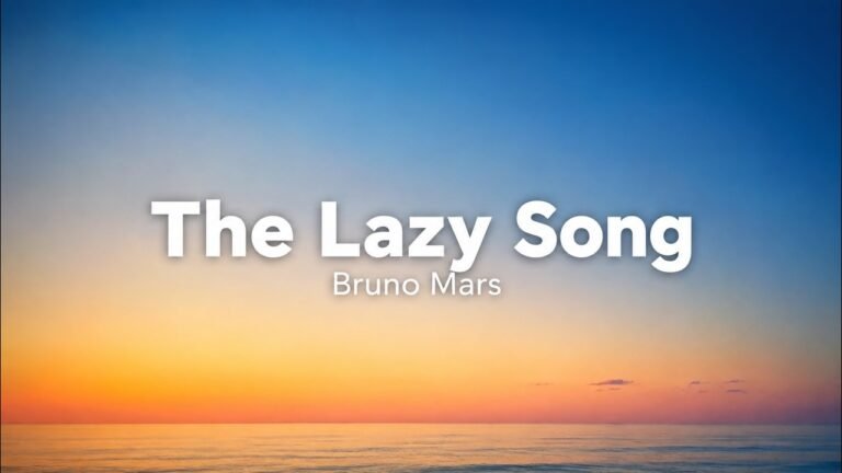 Bruno Mars – The Lazy Song Lyrics Video (2010)