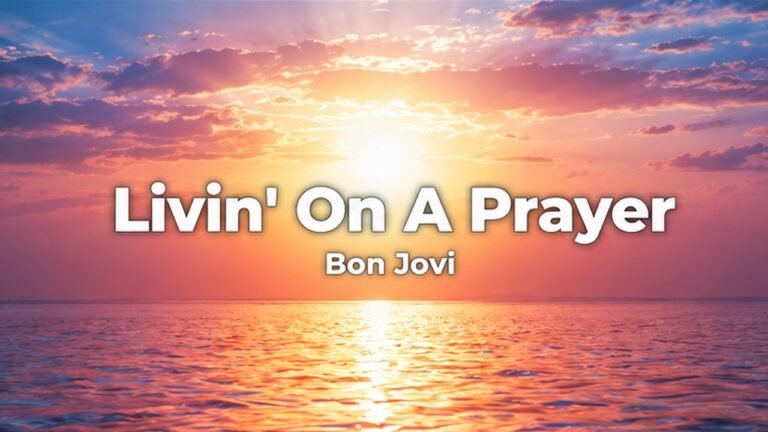 Bon Jovi – Livin’ on a Prayer lyrics video thumbnail