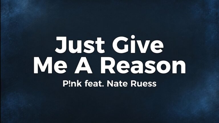 P!nk – Just Give Me a Reason lyrics video thumbnail