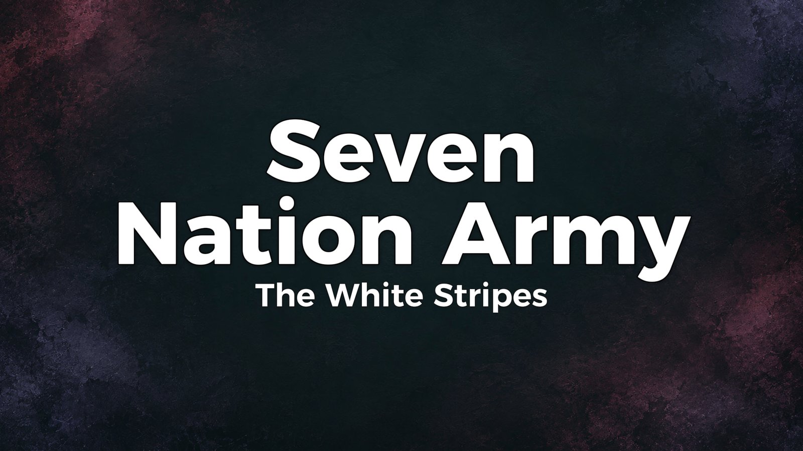 The White Stripes – Seven Nation Army Lyrics Video (2003)